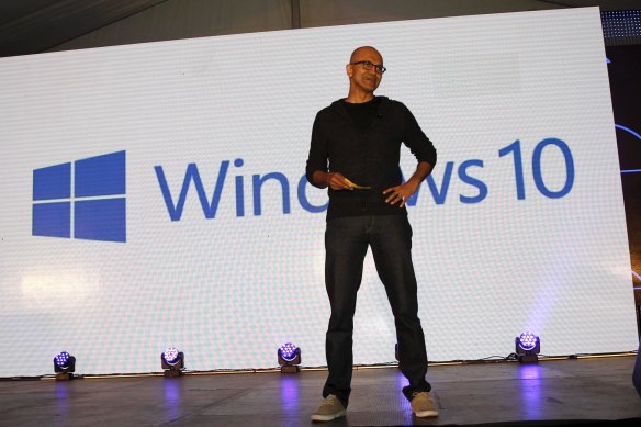 Microsoft's CEO Satya Nadella. The flaw affects Microsoft's Windows 10 operating system.