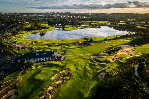 The Lakes Golf Club, where a body was found.