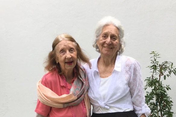 Coralie Hinkley with friend Noelene Elder, Paddington, 2015.