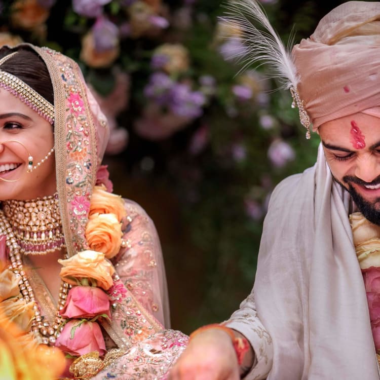 Virat Kohli and Anushka Sharma shared photos of their wedding last December with millions of fans.