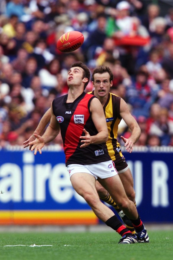 Justin Blumfield (front), part of Essendon’s 2000 AFL grand final team, is on the board of Abbotsford Convent.