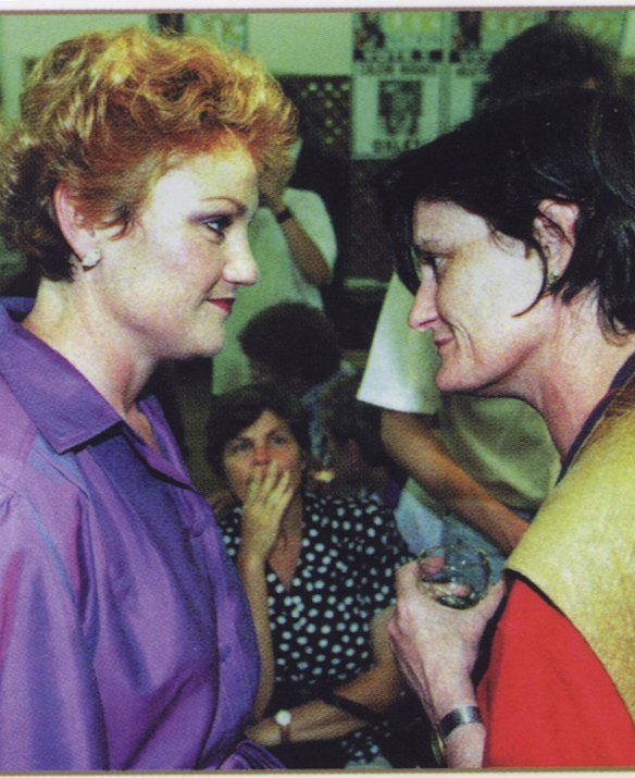 Pauline Hanson with journalist and author Margo Kingston on the campaign trail.

