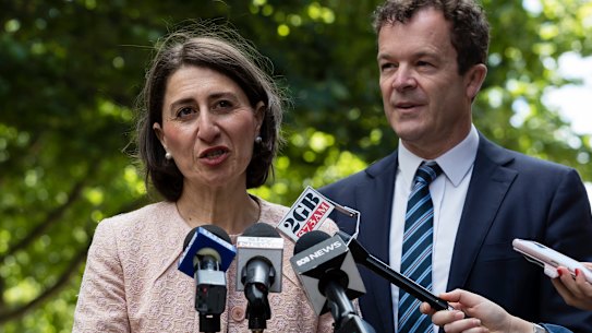 Then-premier Gladys Berejiklian and then-Attorney General Mark Speakman in 2018.