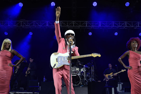 Let the good times roll: Nile Rodgers and Chic put on a master class in stagecraft.