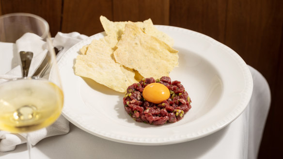 Beef tartare.