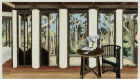 Cressida Campbell’s Burley Griffin House, Avalon, 1999, is a unique colour woodblock print on paper. It is estimated to fetch between $140,000 and $180,000 in Smith & Singer’s 17 April Important Australian Art auction in Sydney.