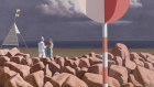 Jeffrey Smart, Dampier II, 1966-1967, estimate $350,000 to $450,000, being auctioned by Smith & Singer in Sydney on April 12.