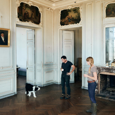 The château’s rococo-style Grand Salon. 