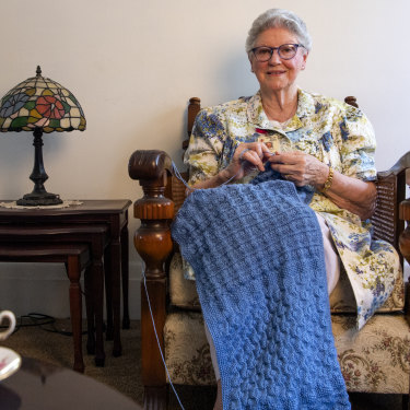 Fay Skuthorpe OAM, pictured at her home in Marrickville, has been honoured for her 35 years volunteering with Sydney Hospital and Sydney Eye Hospital. 