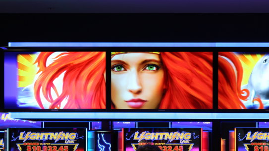 Crown’s “unrestricted” machines take higher bets and spin faster than is legal at other venues. 