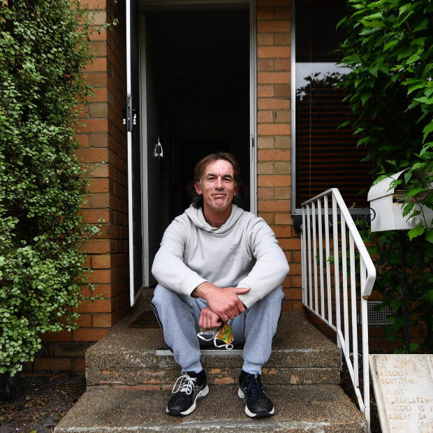Glenn Kent, housed for the first time in more than 15 years thanks to Launch and funding by the Victorian government, wants to start giving back to his community once he's back on his feet.