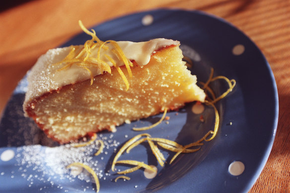Margie Agostini’s famous orange cake  at Caffe Agostini in 1996.