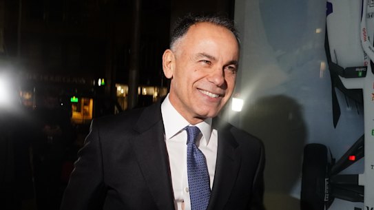 John Pesutto arrives at the Administrative Committee meeting to plead his case.