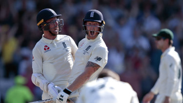 Ben Stokes and Jack Leach shared a 76-run partnership to win the third Test for England.