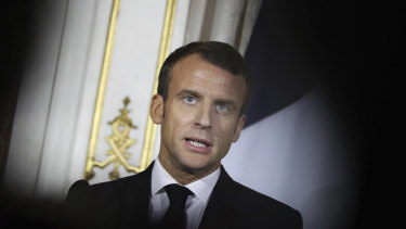 Under pressure: French President Emmanuel Macron.