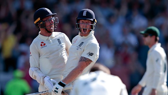 Ben Stokes and Jack Leach shared a 76-run partnership to win the third Test for England.