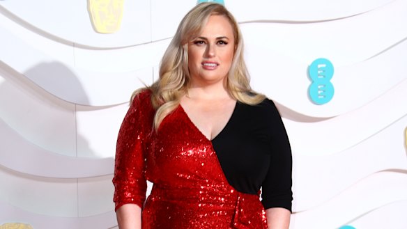 Rebel Wilson at Monday's BAFTAs.