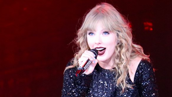 Taylor Swift performs during her Reputation world tour at the Gabba in Brisbane.