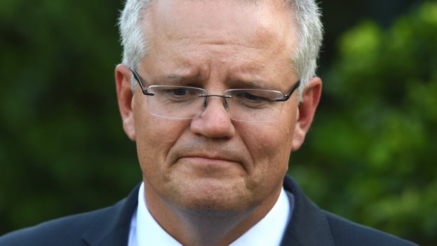 Prime Minister Scott Morrison speaks to the media in Sydney.