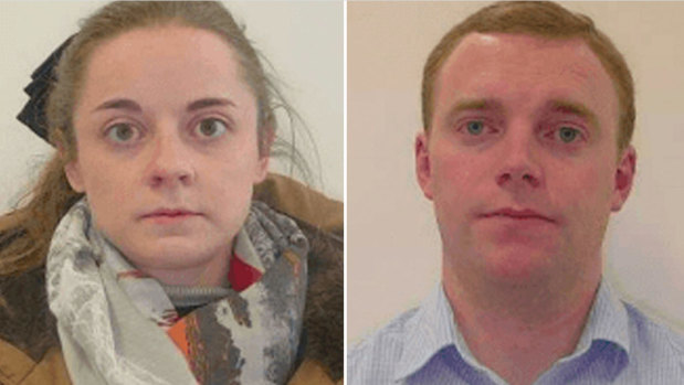 Police said the 24-year-old woman and 26-year-old man got off the flight from Canberra just before 11am on Friday.