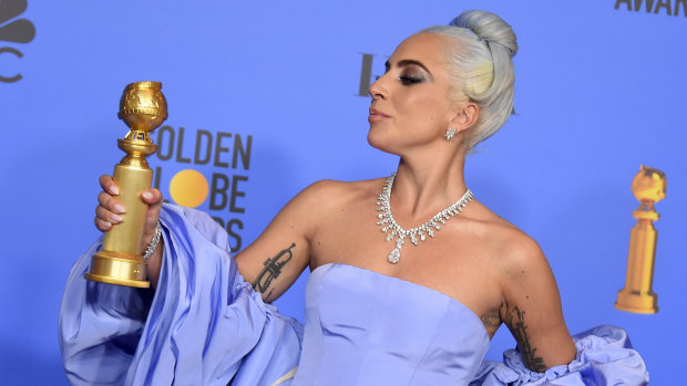 Lady Gaga at the Golden Globes.