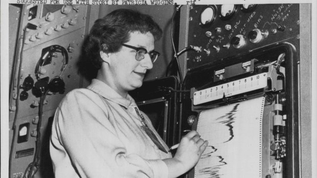 Nancy Roman, at the Naval Research Laboratory,  one of many women who are helping to put a man on the moon, 1959. 