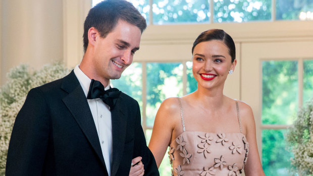 Snapchat CEO Evan Spiegel (with Miranda Kerr) is another high profile Stanford dropout.  