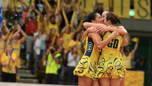 The Sydney Swifts winning the 2006 grand final in their yellow dresses.