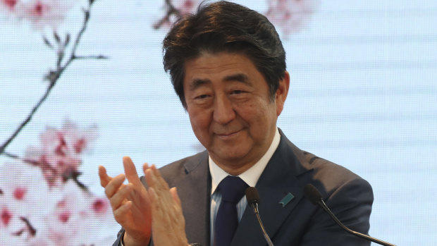Japan's Prime Minister Shinzo Abe pictured at the G20 gathering in Buenos Aires on Saturday.