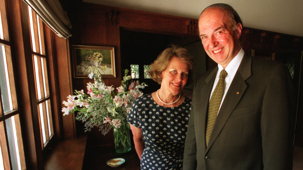Sir James and Lady Gobbo at home in Kew before moving to Government House in 2008.