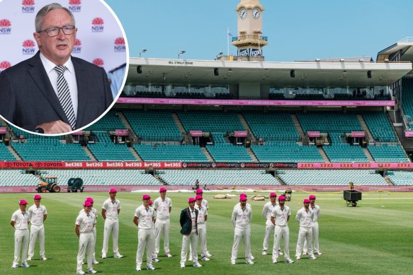 The SCG Test will go ahead on Thursday, but spectators must wear masks, NSW Health Minister Brad Hazzard has confirmed.