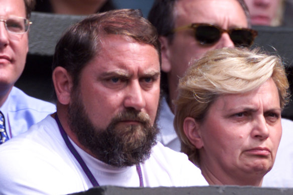 Damir Dokic watches on at Wimbledon two decades ago. 