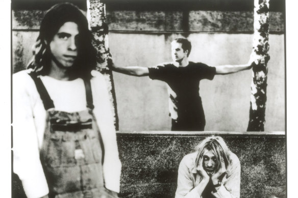 Nirvana in 1994, from left, David Grohl, Krist Noveselic and Kurt Cobain.