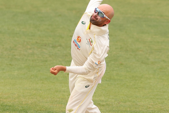 Nathan Lyon spun his side to a 164-run victory over the West Indies.