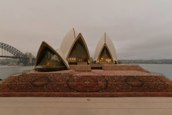 “The Red Carpet” (2020) by Stanislava Pinchuk.