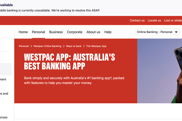 Westpac’s online and mobile banking system went down late on Monday, December 4. 
