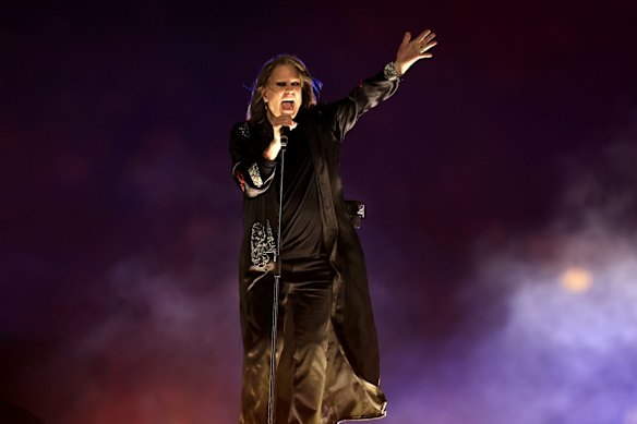 Ozzy Osbourne performs with Black Sabbath at the Commonwealth Games in Birmingham in 2022.
