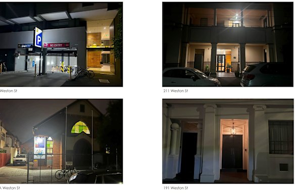 Examples of other lighting near Weston development.