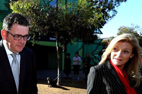 Premier Daniel Andrews and Reason Party MP Fiona Patten.