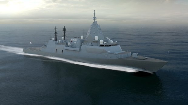 An artist's impression of the Global Combat Ship Australia - proposed by BAE Systems.