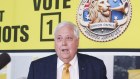 Clive Palmer at a press conference at Parliament House.