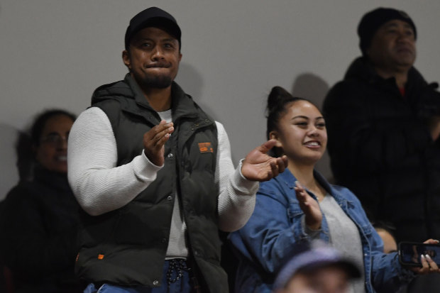 Martin Luai and his daughter Alexia watch on at Panthers Stadium as Penrith knocked off the Eels last week thanks to a late try to Jarome.