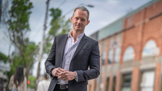 Property developer Tim Gurner outside the Jam Factory.