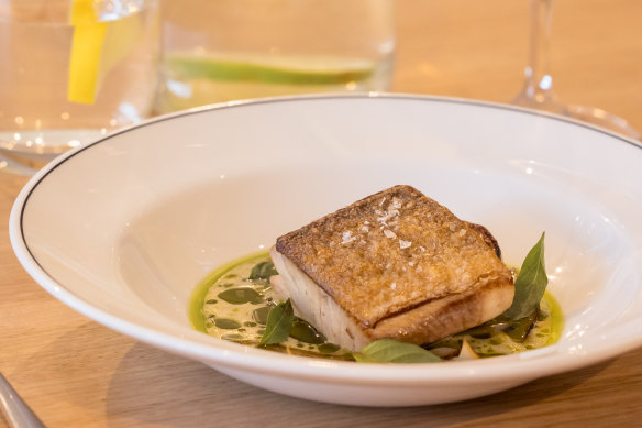 Kingfish with a “native curry” consomme.