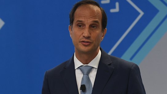 AMP chief executive Francesco De Ferrari. Confusion reigns over whether he is staying or going.