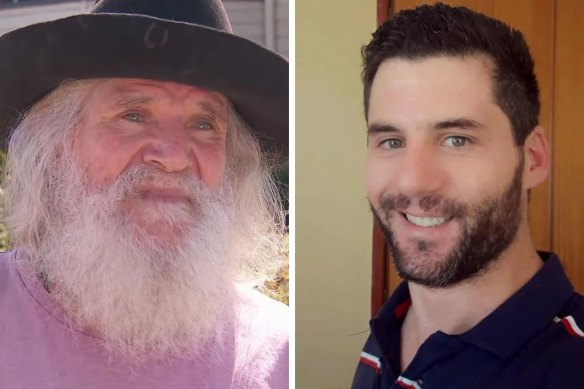 Andrew Cauchi (left) spoke to the media on Monday after his son Joel Cauchi (right) fatally stabbed multiple people in Bondi Junction on Saturday.