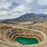 Dateline Resources Colosseum South open pit looking south to Clark Mountain.