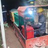 An electric locomotive entering an adit at Aquia Resources’ Santa Barbara ultra-high-grade gold project in Columbia.