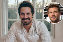 Private chef to the stars Sergio Perera and Hollywood actor Chris Hemsworth (inset). 