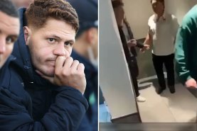 Kalyn Ponga was escorted out of a  toilet cubicle.